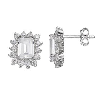 Sophie Miller Cubic Zirconia Halo Stud Earrings