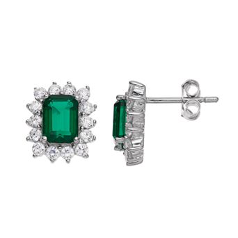 Sophie Miller Cubic Zirconia Halo Stud Earrings