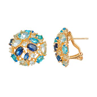 Sophie Miller Simulated Gemstone Stud Earrings