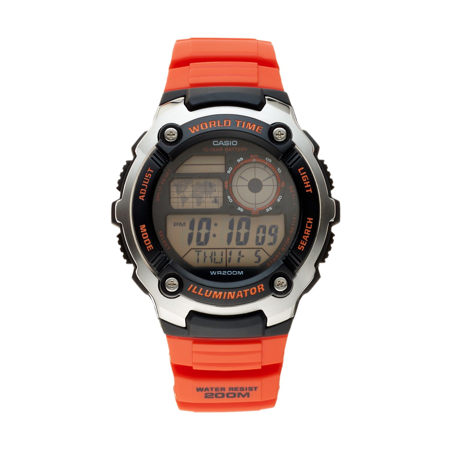 casio illuminator orange