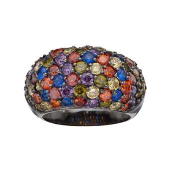 Sophie Miller Lab-Created Blue Spinel & Cubic Zirconia Dome Ring