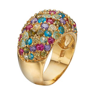 Sophie Miller Lab-Created Ruby & Cubic Zirconia Dome Ring