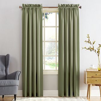 Sun Zero Gramercy Room Darkening Rod Pocket Curtain Panel