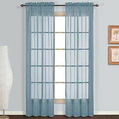 95 Inches Blue Sheers Curtains Drapes Window Treatments Home