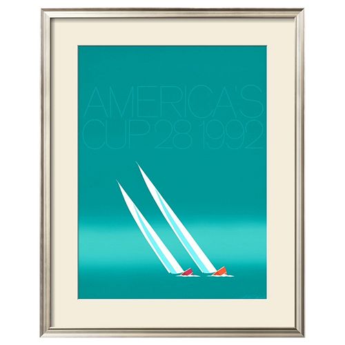 Art.com ''Duel ('92-Blue America's Cup)'' Framed Wall Art