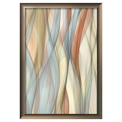 Art.com ''Sheer Taupe and Blue'' Framed Wall Art