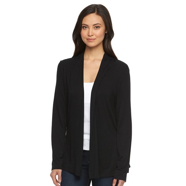 Women's Croft & Barrow® Solid Open-Front Cardigan