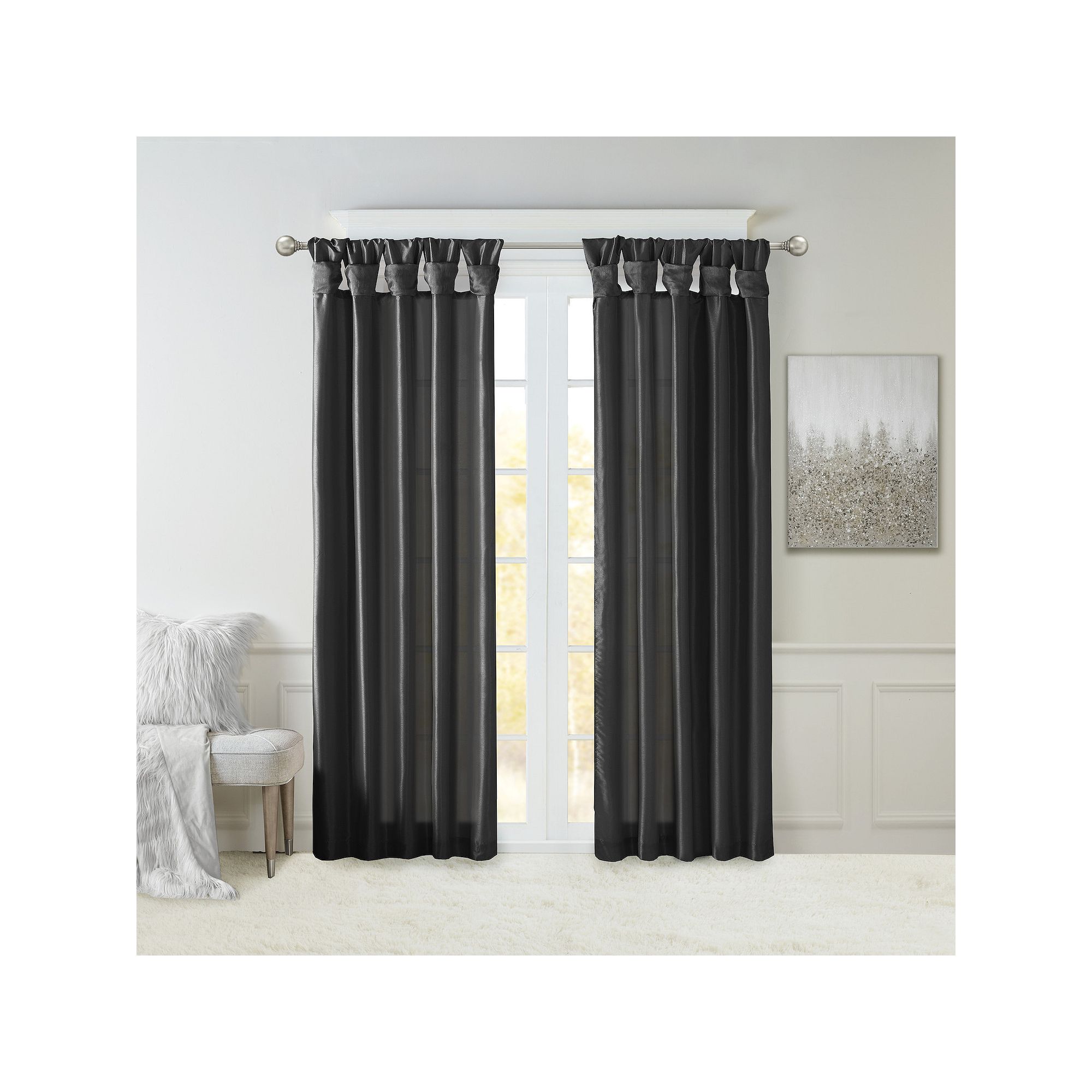 Madison Park 1-Panel Natalie Room Darkening Twisted Tab Lined Window Curtai