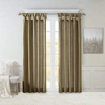 Madison Park 1-Panel Natalie Room Darkening Twisted Tab Lined Window Curtain