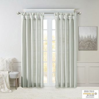 Madison Park 1-Panel Natalie Room Darkening Twisted Tab Lined Window Curtain