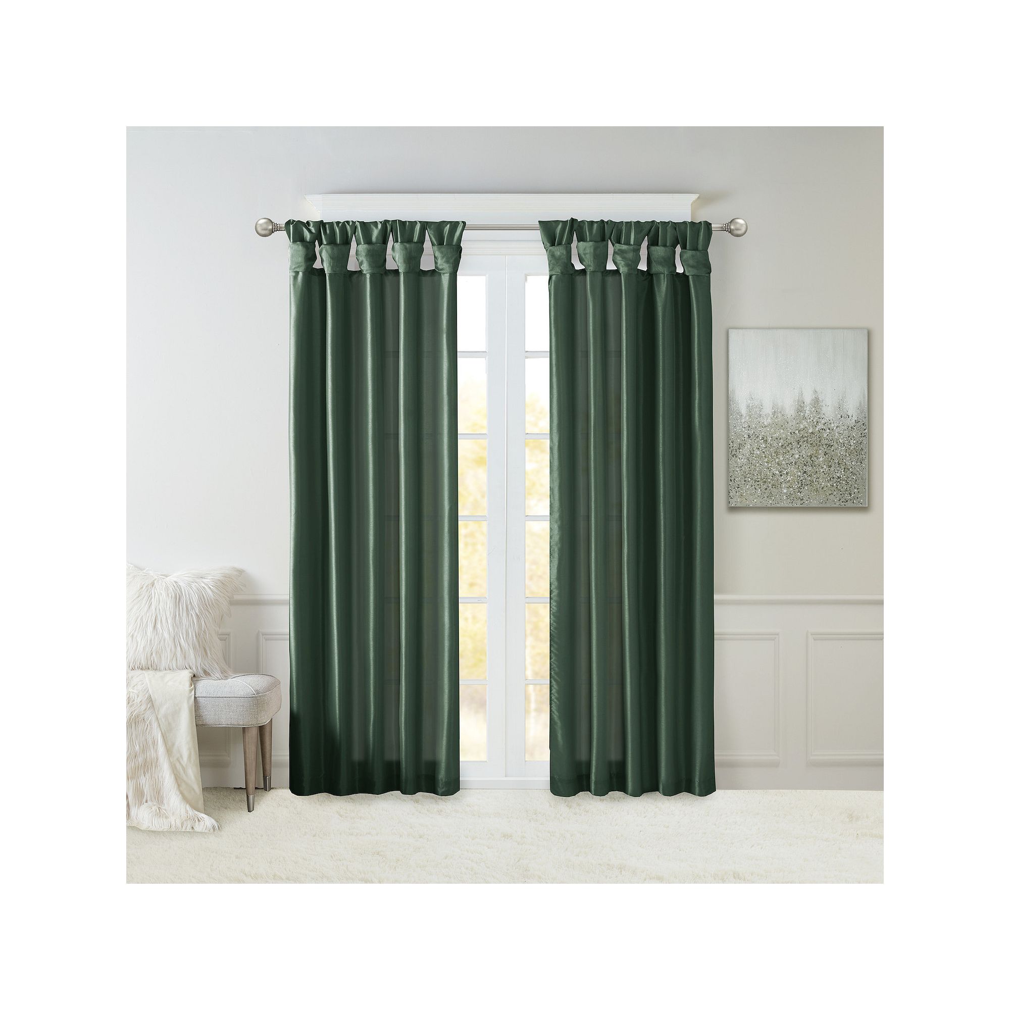 Madison Park 1-Panel Natalie Room Darkening Twisted Tab Lined Window Curtai