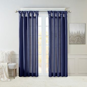 Madison Park 1-Panel Natalie Room Darkening Twisted Tab Lined Window Curtain
