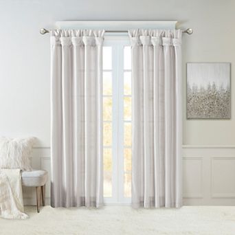 Madison Park 1-Panel Natalie Room Darkening Twisted Tab Lined Window Curtain