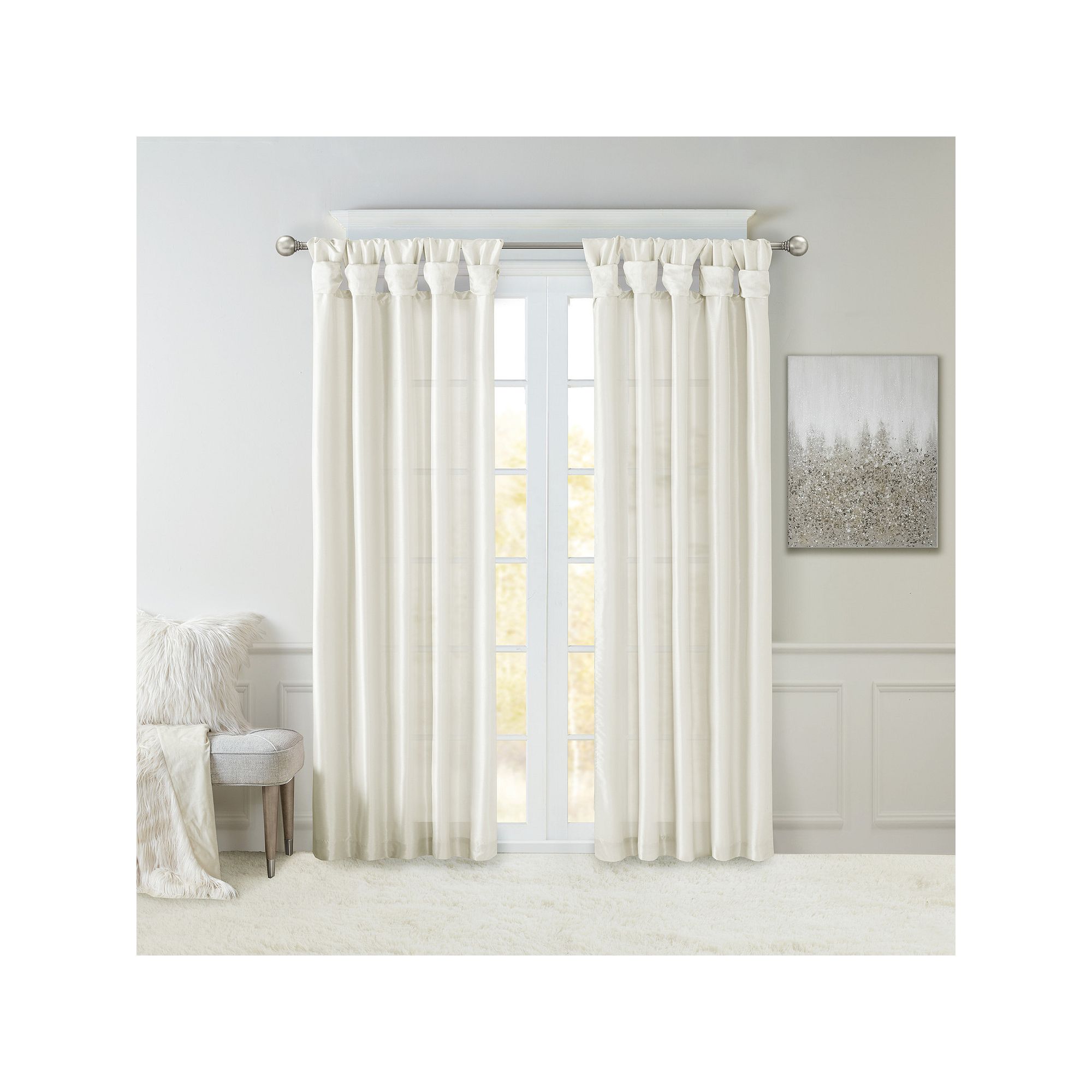 Madison Park 1-Panel Natalie Room Darkening Twisted Tab Lined Window Curtai