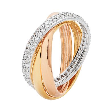 Sophie Miller Cubic Zirconia Triple Interlocking Ring