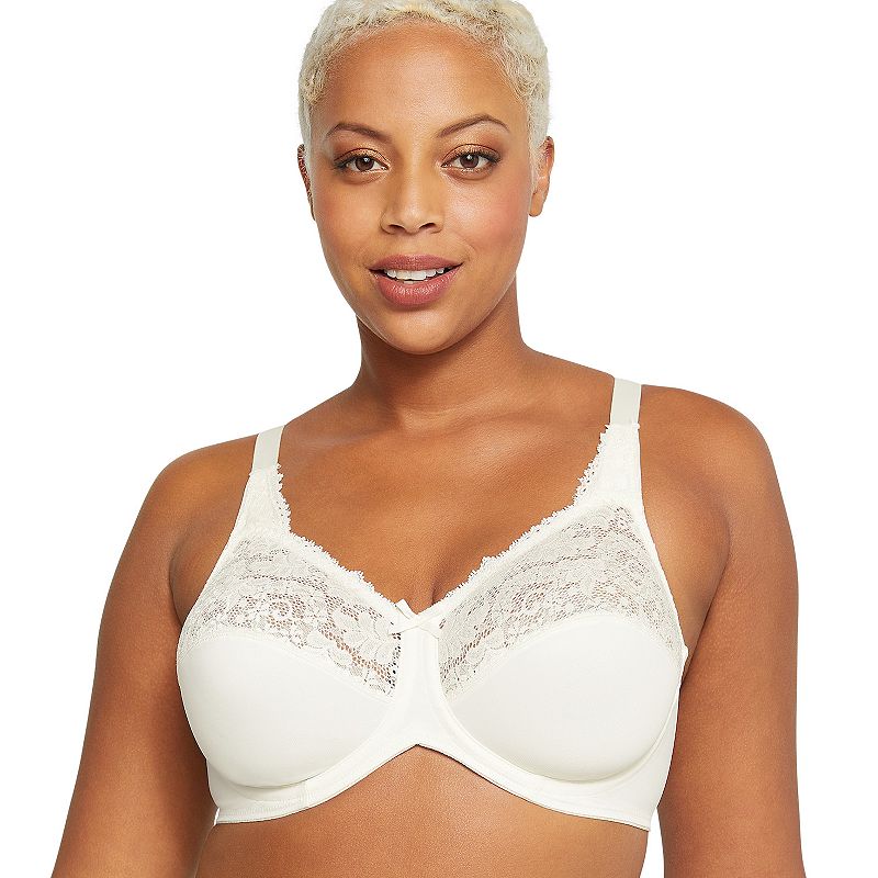 Lilyette by Bali Full-Coverage Minimizer Underwire Bra LY0428, Women's, Size: 38 D, White