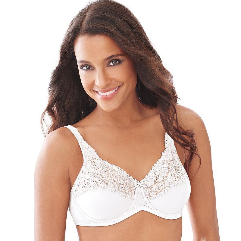 Lilyette by Bali Full-Coverage Minimizer Underwire Bra LY0428, Women's, Size: 36 C, White