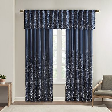 Madison Park 1-Panel Eliza Light Filtering Embroidered Window Curtain