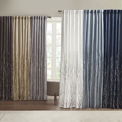 Madison Park 1-Panel Eliza Light Filtering Embroidered Window Curtain