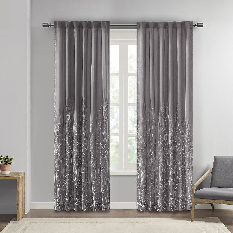 Madison Park Andora Curtain Panel in Grey  50 x95
