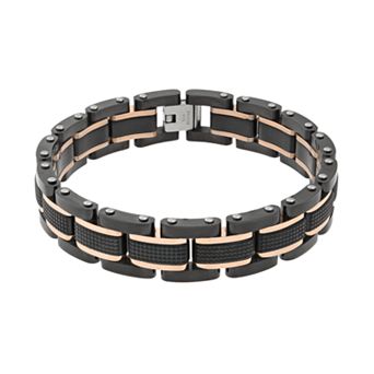 LYNX Two Tone Stainless Steel Men's Bracelet