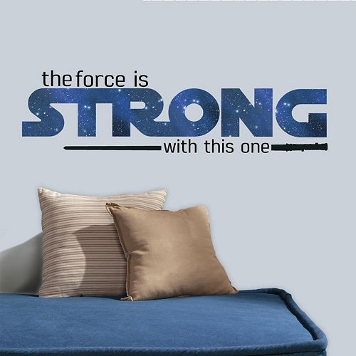 Star Wars Classic ''The Force Is Strong With This One'' Peel & Stick Wall Decal