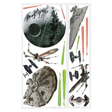 Star Wars Classic Spaceships Peel & Stick Giant Wall Decal