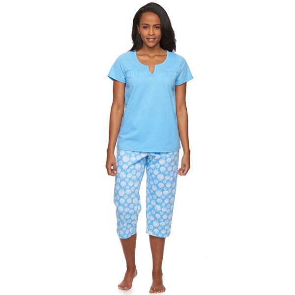 Women's Croft & Barrow® Pajamas: Beachside Dreams Capri Pajama Set