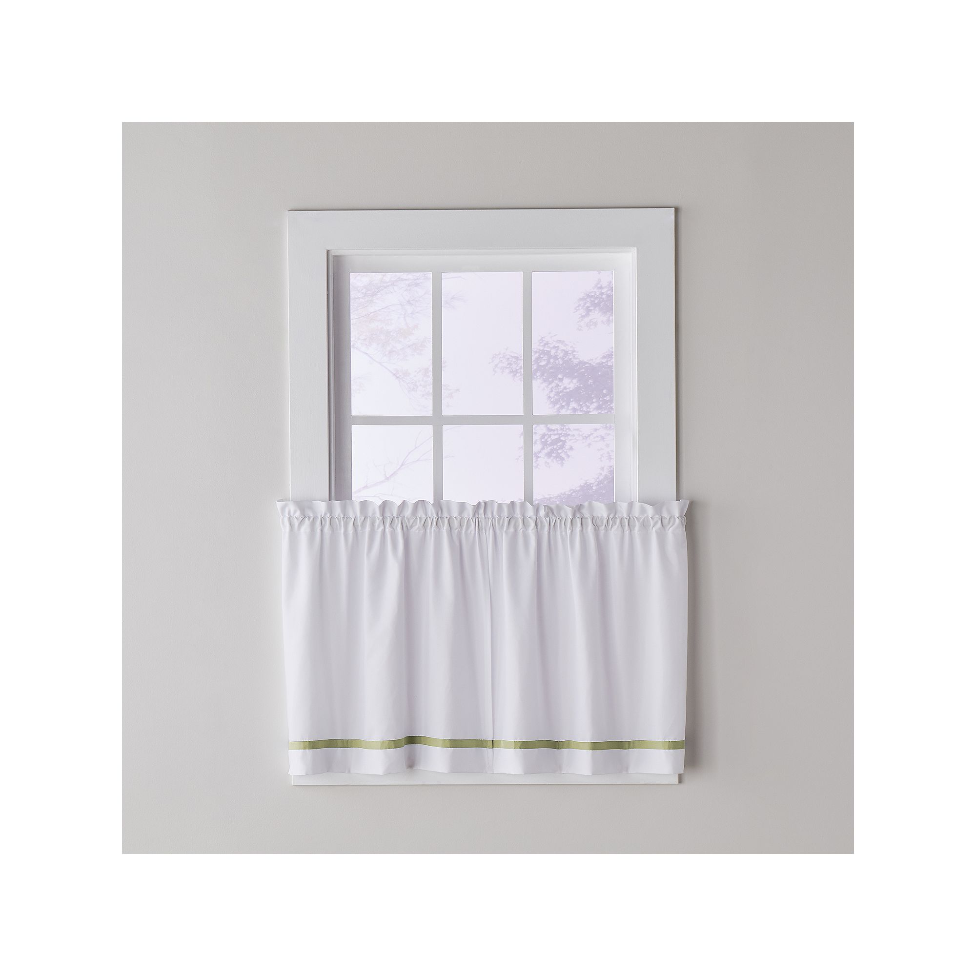 Saturday Knight Ltd. Kate Tier Kitchen Window Curtain Set, Green