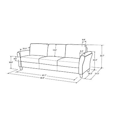 Lifestyle Solutions Westin Rolled Arm Sofa