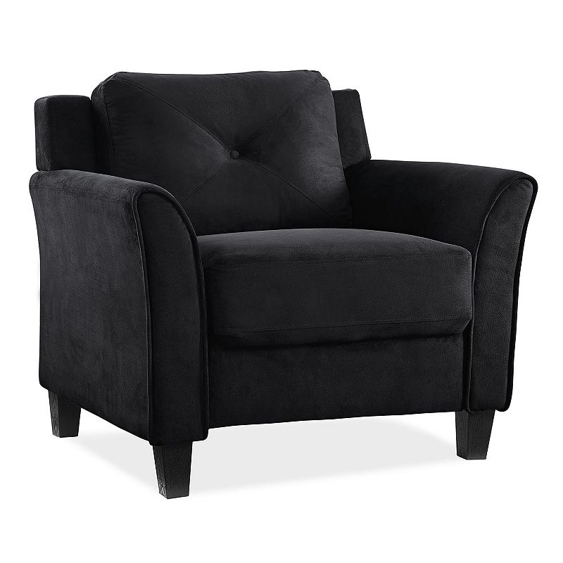 Lifestyle Solutions Hartford Curved Arm Chair, Black