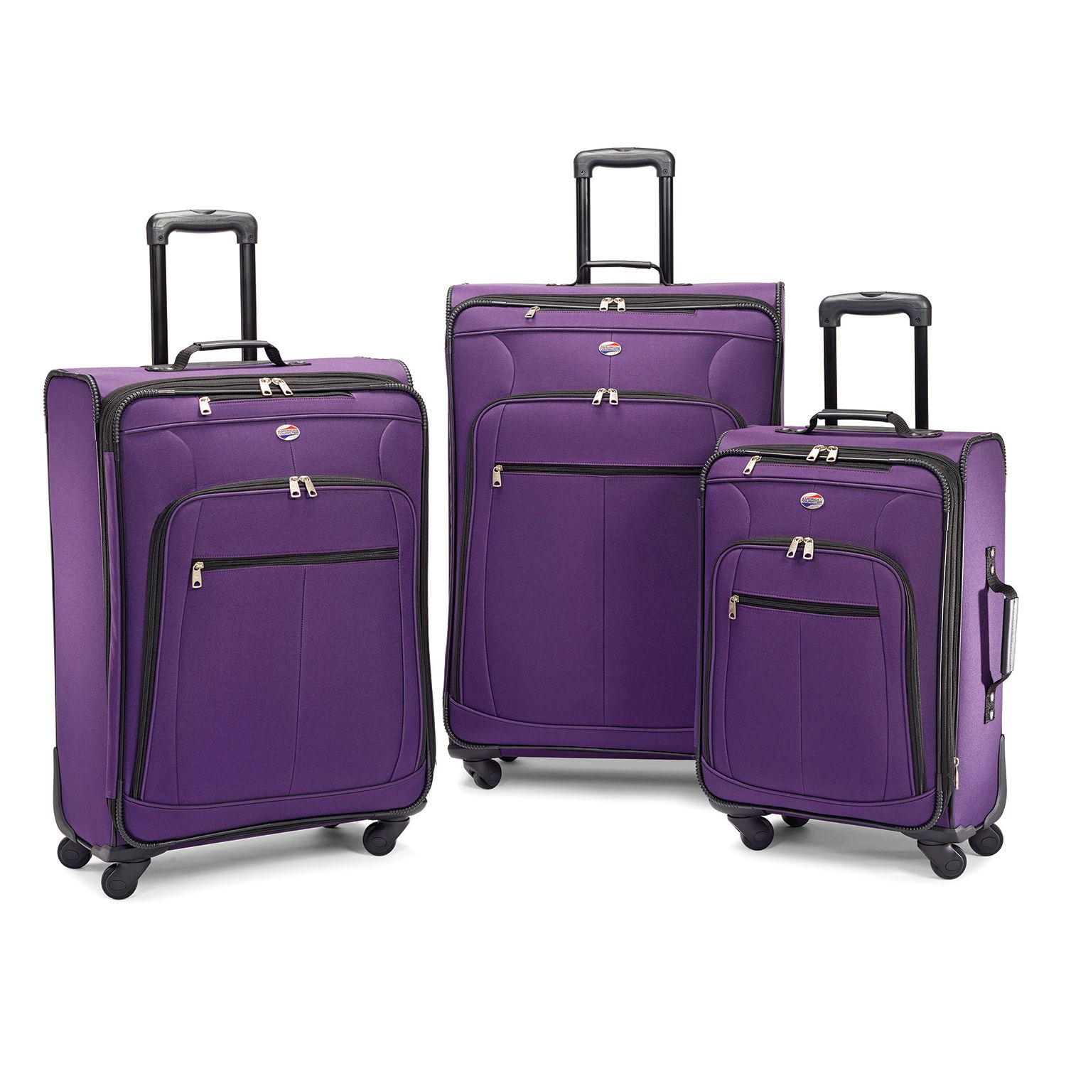 american tourister 3 piece spinner luggage set