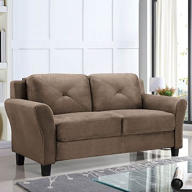 Lifestyle Solutions Hartford Rolled Arm Loveseat 