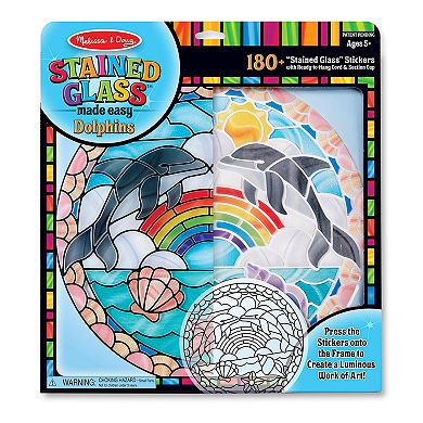 Melissa & Doug Stained Glass Made Easy Dolphins Set