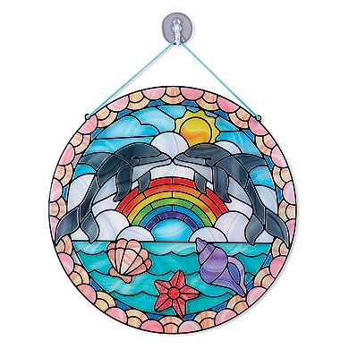 Melissa & Doug Stained Glass Made Easy Dolphins Set