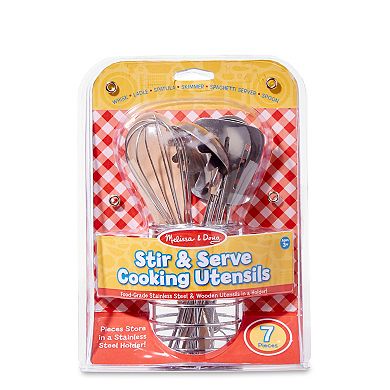 Melissa & Doug Let's Play House! Stir & Serve Cooking Utensils Play Set 