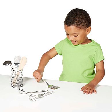 Melissa & Doug Let's Play House! Stir & Serve Cooking Utensils Play Set 