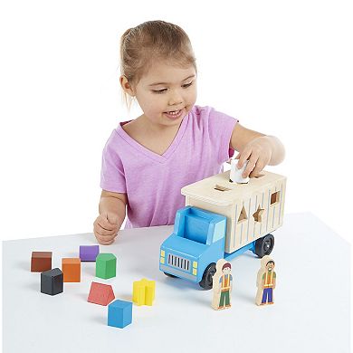 Melissa & Doug Shape Sorting Dump Truck Play Set 