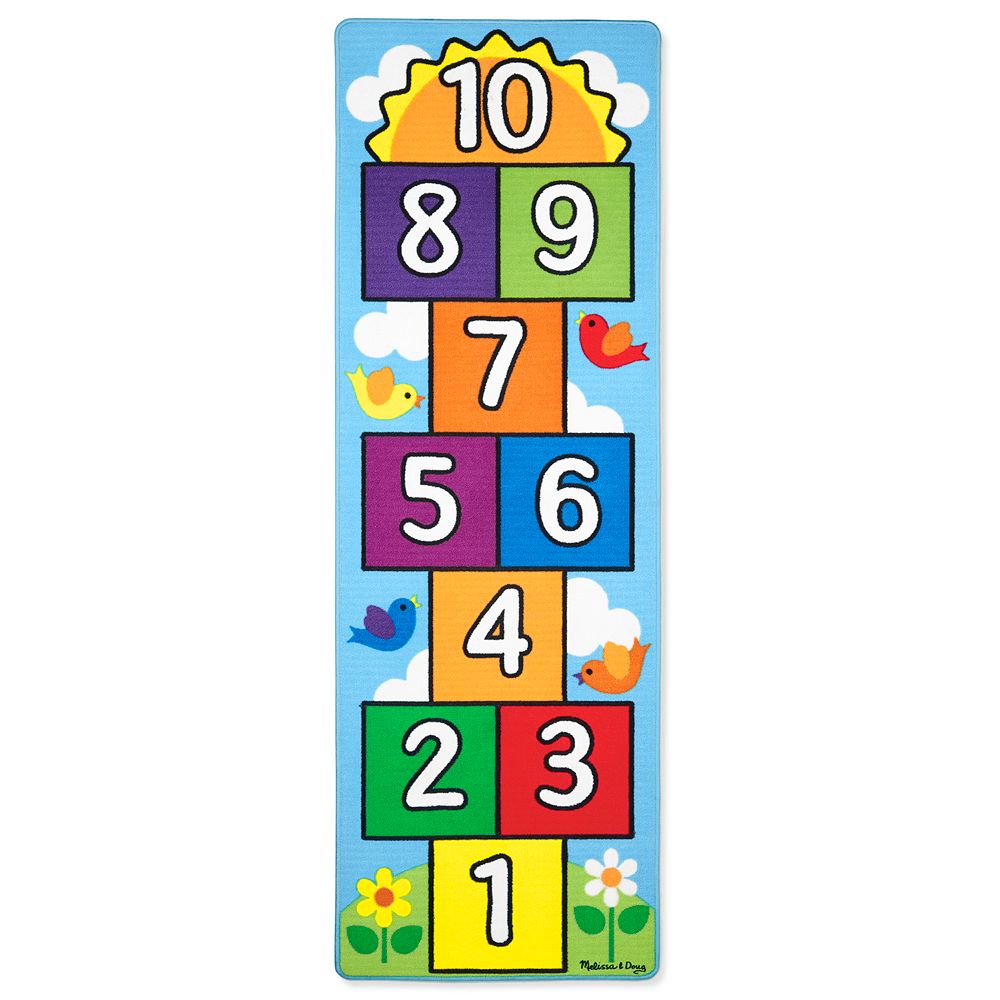 Melissa Doug Hop Count Hopscotch Rug