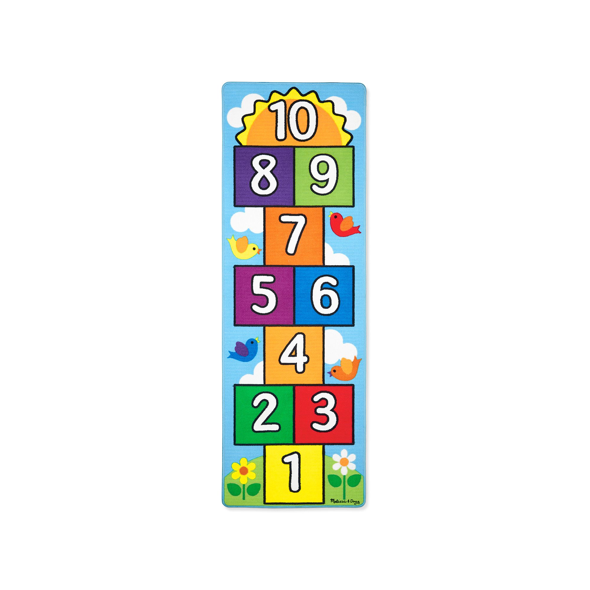 Melissa & Doug Hop & Count Hopscotch Rug, Multicolor