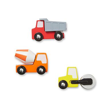 Melissa & Doug Round the Site Construction Truck Rug Play Set 