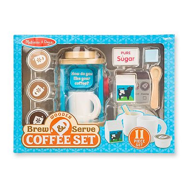 Melissa & Doug Wooden Brew & Serve Coffee Set