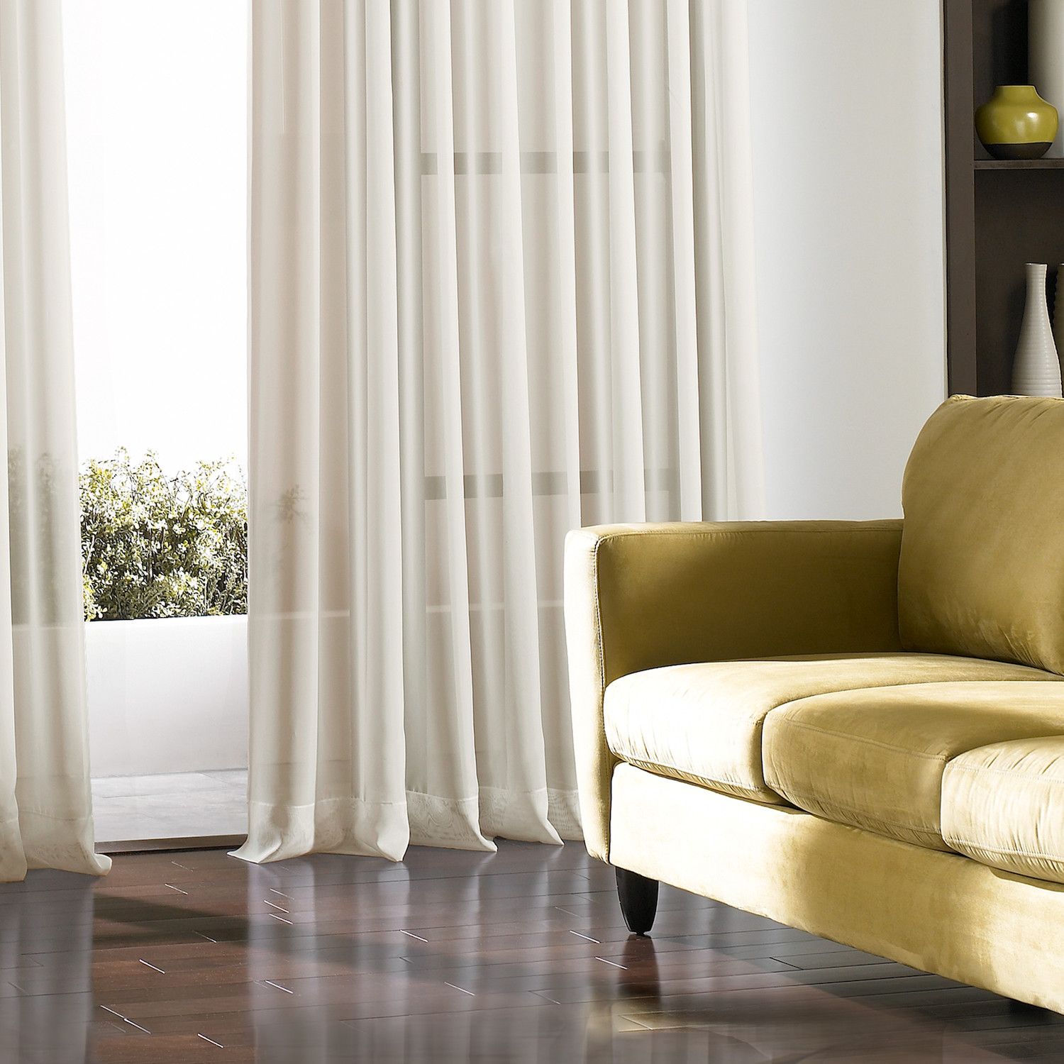 Curtainworks Soho Voile Oyster 59 In. W X 108 In. L Grommet Curtain Panel 1q804308oy