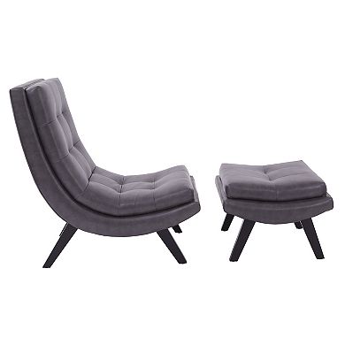OSP Home Furnishings Tustins Lounge Accent Chair & Ottoman 2-piece Set
