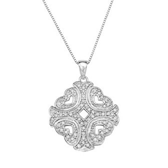 HDI Sterling Silver 1/3 Carat T.W. Diamond Pendant