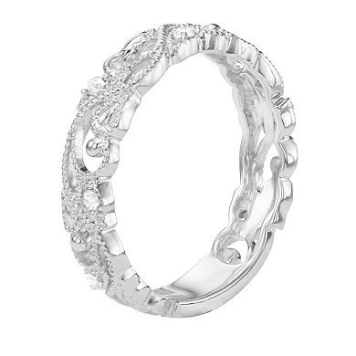 Sterling Silver 1/10 Carat T.W. Diamond Ring