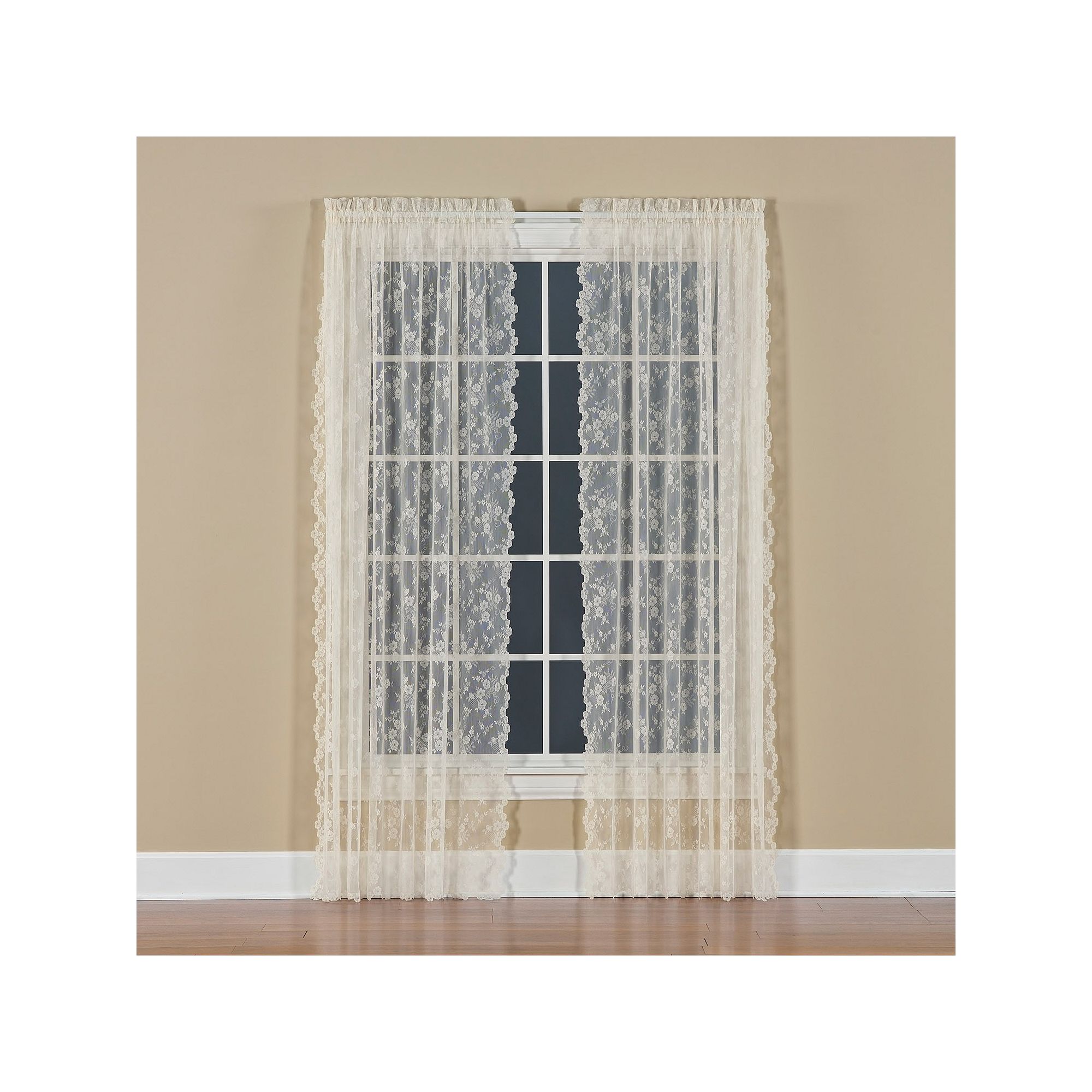 Petite 1-pack Fleur Window Curtain, Ivory