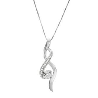 HDI Sterling Silver Diamond Accent Infinity Pendant Necklace