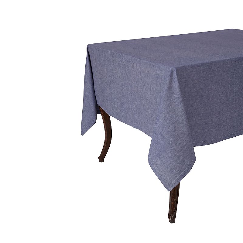 KAF HOME Chambray Tablecloth, Blue, 70X90