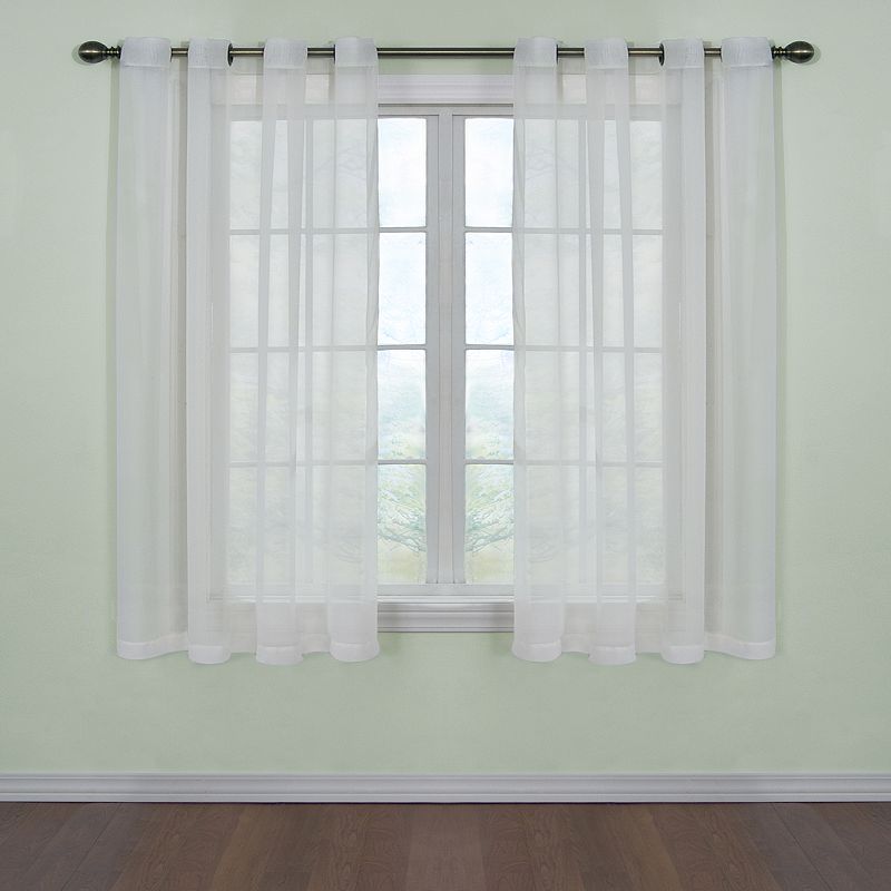 Arm and Hammer Curtain Fresh Odor-Neutralizing Window Curtain, White, 59X63